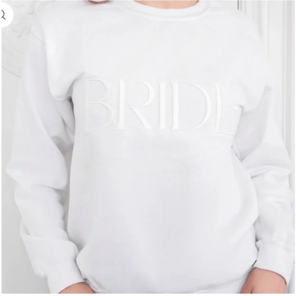 Elegant White Bride Sweatshirt - Picture 2 of 6